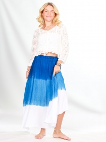 Jupe Yoko Tie dye Midnight blue jupe tie dye bleu nuit au style boh&egrave;me