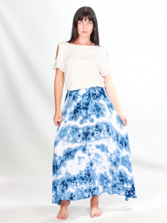 Jupe Yoko Tie dye Shibori v�tement f�minin graphique au style traditionnel revisit�