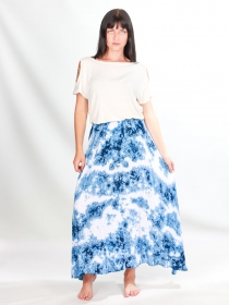 Jupe Yoko Tie dye Shibori v&ecirc;tement f&eacute;minin graphique au style traditionnel revisit&eacute;