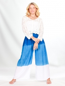 Pantalon Neva tie dye midnight blue pantalon tie dye bleu nuit &agrave; l'effet profond