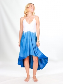 Robe Chloe Tie dye Midnight blue robe boh&egrave;me contemporaine
