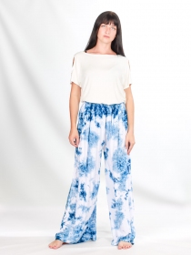 Pantalon Neva tie dye shibori v&ecirc;tement graphique &agrave; l'inspiration artisanale