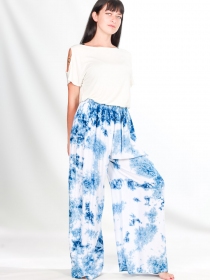 Pantalon Neva tie dye shibori pi&egrave;ce mode fluide et expressive