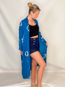 Kimono Haori Tie dye miru kimono haori tie dye miru aux tons naturels