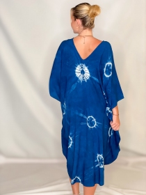Kaftan Tie dye miru v&ecirc;tement f&eacute;minin fluide &agrave; l'esprit boh&egrave;me