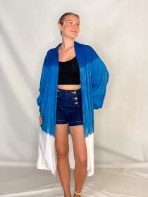 Kimono Haori Tie dye Midnight blue veste l&eacute;g&egrave;re &agrave; l'allure boh&egrave;me chic