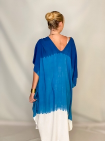 Kaftan Tie dye Midnight blue kaftan fluide tie dye bleu nuit