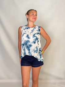 Top Lacy Tie dye Shibori top artistique tie dye shibori