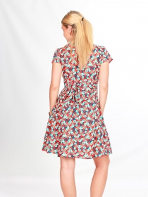 robe Kimono Qipao Clema rouge robe fluide rouge