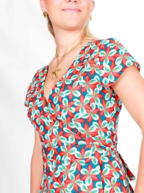 robe Kimono Qipao Clema rouge robe boh&egrave;me orientale