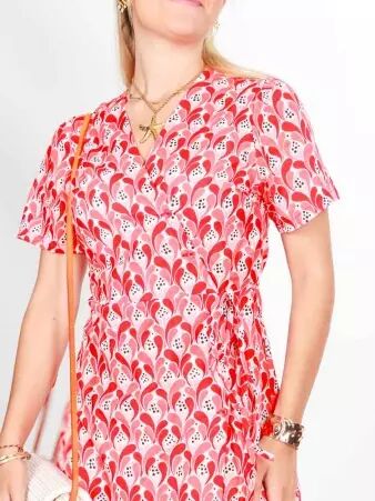 Robe boutonn�e Mia Iris rouge robe boh�me affirm�e