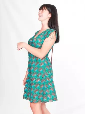 Robe Esther Livistona vert robe �l�gante naturelle
