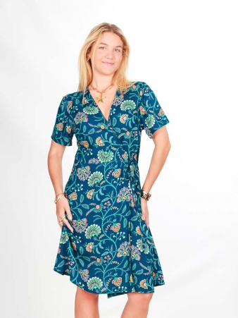 Robe boutonn�e Mia Night garden robe �l�gante et po�tique