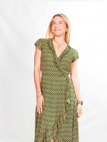 Robe kimono Aligato Hijau robe fluide verte