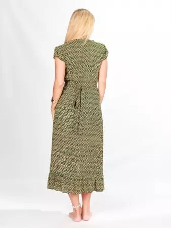 Robe kimono Aligato Hijau robe graphique zen