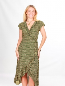 Robe kimono Aligato Hijau robe graphique zen