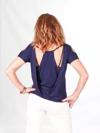 Top V�nice Navy top �l�gant bleu profond