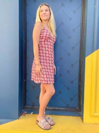 Robe Soraya Pomelo rouge robe fluide rouge esprit estival