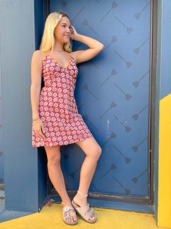 Robe Soraya Pomelo rouge robe fluide rouge esprit estival