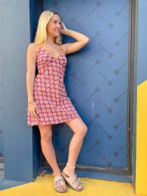 Robe Soraya Pomelo rouge robe fluide rouge esprit estival