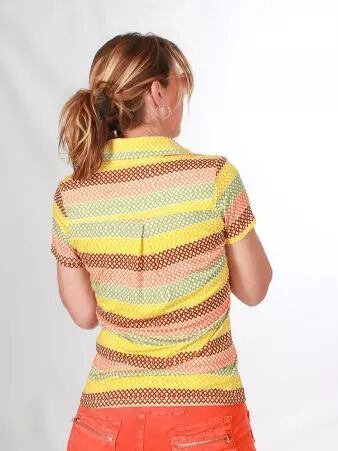 Chemise Lary manches courtes Rainbow scales article mode au design soign�