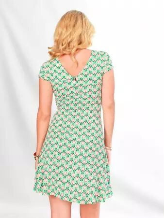 Robe Harini Jack vert robe graphique moderne