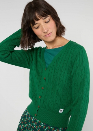 Cardigan Save the World starlight green knit accessoire mode au style contemporain
