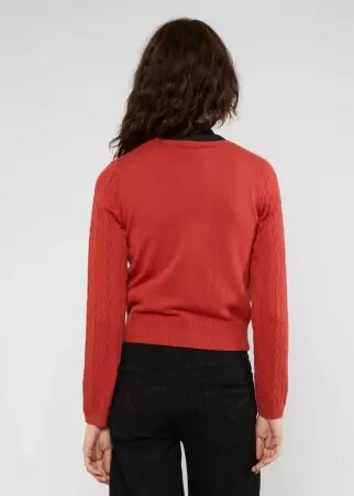 Cardigan Save the World starlight red knit accessoire mode au style contemporain
