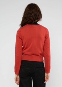 Cardigan Save the World starlight red knit