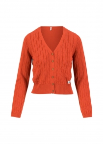 Cardigan Save the World starlight red knit