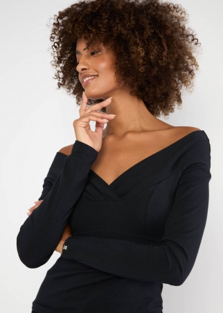 Top Lovebirds Kiss black and strong top graphique noir puissant