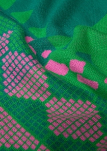 Pull Diamond Loom Egg chunky pullover green