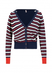 Cardigan Bright Side of Life classic north sea waves stripe accessoire mode au style contemporain