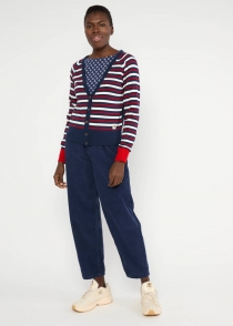 Cardigan Bright Side of Life classic north sea waves stripe accessoire textile au look moderne