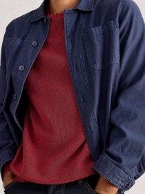 Pull col rond Whitestuff Attadale bordeaux pull maille &eacute;l&eacute;gant