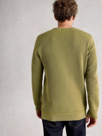 Pull col rond Whitestuff Attadale vert pistache v&ecirc;tement casual chic