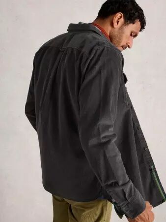Chemise velours Whitestuff Griffin Gris accessoire mode au style contemporain