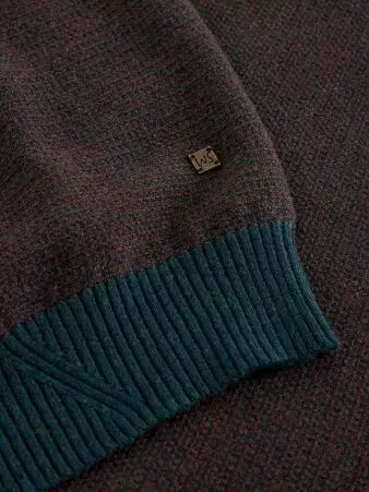 Pull en m�rino Whitestuff col rond brun pull m�rino brun � col rond classique