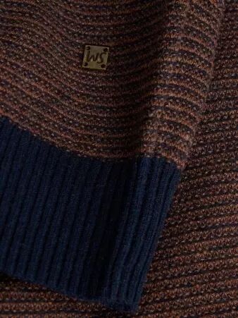 Pull en m�rino Whitestuff col camionneur brun pull m�rino col zipp� brun