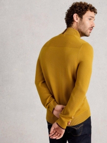 Pull Whitestuff newport camionneur en merino moutarde