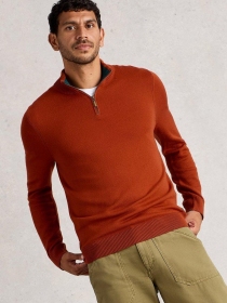 Pull Whitestuff newport camionneur en merino orange