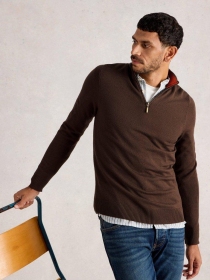 Pull Whitestuff newport camionneur en merino brun