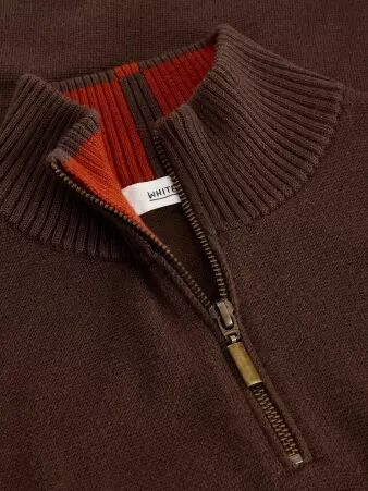 Pull Whitestuff Newport camionneur m�rino brun pull zipp� raffin�