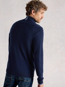 Pull Whitestuff newport camionneur en merino bleu