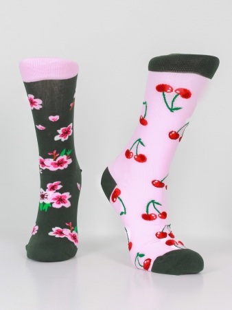Chaussettes coton Cherry blossoms accessoire mode au style contemporain