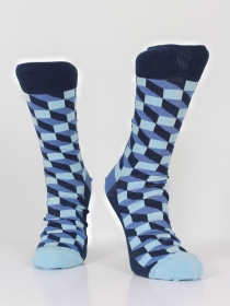 Chaussettes coton Caro Line bleu