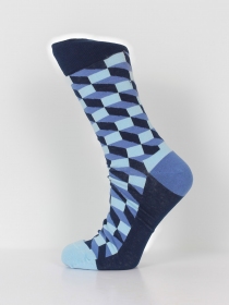 Chaussettes coton Caro Line bleu