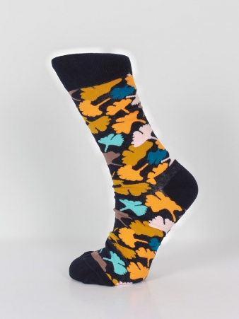 Chaussettes coton ginkgo accessoire textile au look moderne