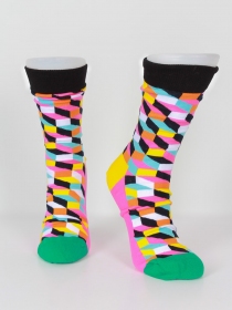 Chaussettes coton Caro Line rose