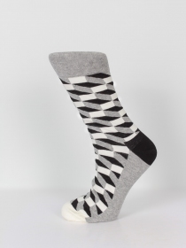 Chaussettes coton Caro Line gris